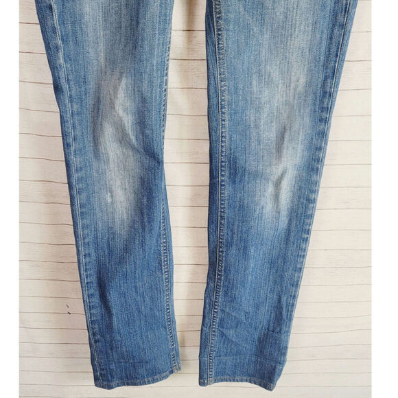 ACNE HEX LENA MID RISE SLIM FIT MEDIUM WASH JEANS, SZ 27x34 - Picture 3 of 16